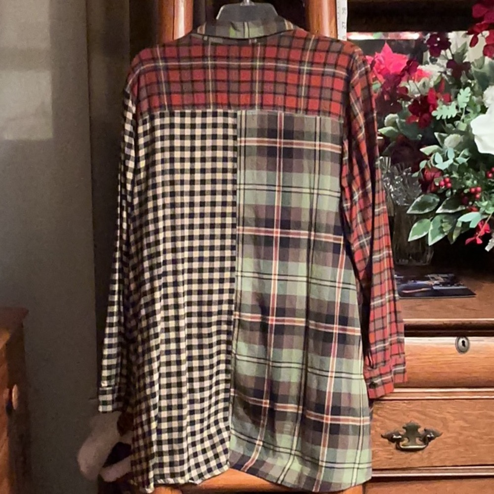 Coldwater Creek Plaid Tunic in Spice Multi - Picture 4 of 5